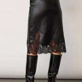 GittCC Lace Midi Skirt - Black