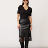 GittCC Lace Midi Skirt - Black