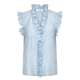 SisuCC Frill Top - Pale Blue