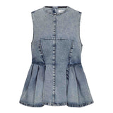 PancyCC Denim Top - Fade Denim