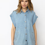 SharonCC Denim Vest - Fade Denim