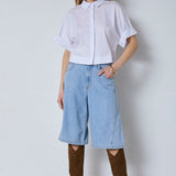 SharonCC Bermuda - Fade Denim