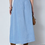 TillyCC Anya Pleat Skirt - Fade Denim