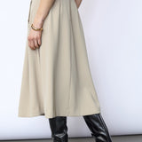 AnyaCC Midi Pleat Skirt - Sand