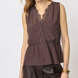 SunnyCC Lace Top - Dark Brown