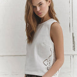 ColetteCC Embroidery Top - Off white