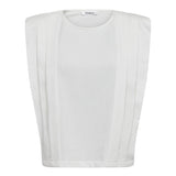 ZelliCC Padded Pleat Top - White