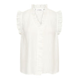 TassyCC Frill Top - White