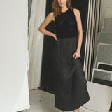 TammyCC Plissé Mix Dress - Black