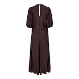 HeraCC SS Puff Dress - Dark Brown