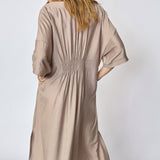 HeraCC Tunic V-Dress - Walnut