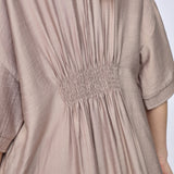 HeraCC Tunic V-Dress - Walnut