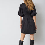 PoppyCC Pleat Crop Dress - Black