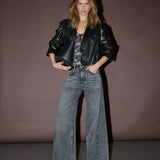 VickyCC Stone Wide Jeans - Black