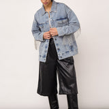 DeniceCC Denim Fringe Jacket - Bleach Denim
