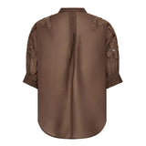 KawaCC Emb. SS V-Shirt - Dark Brown