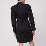 SannaCC Power Shirt Dress - Black