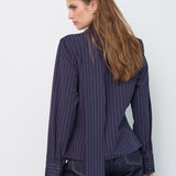 LicaCC Pin Scarf Shirt - Navy