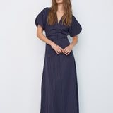 LicaCC Pin Gathering Dress - Navy