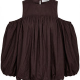 HeraCC Balloon Blouse - Dark Brown