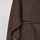 MelvaCC Cape Shirt - Brown