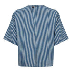 AlettaCC Milkboy SS Blouse - Denim blue - Co'couture