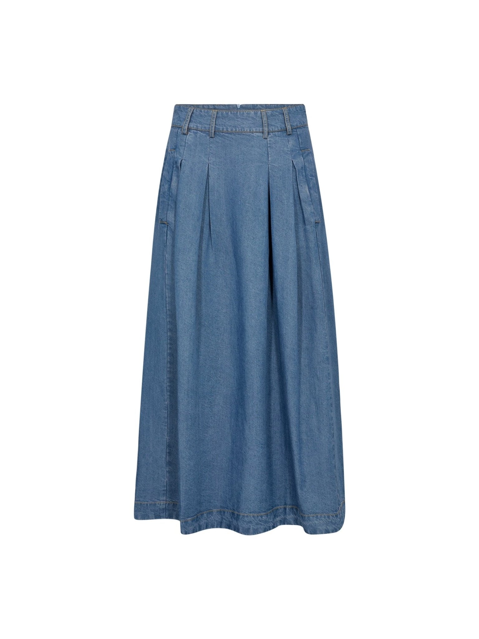 AnyaCC Denim Pleat Skirt - Denim blue - Co'couture
