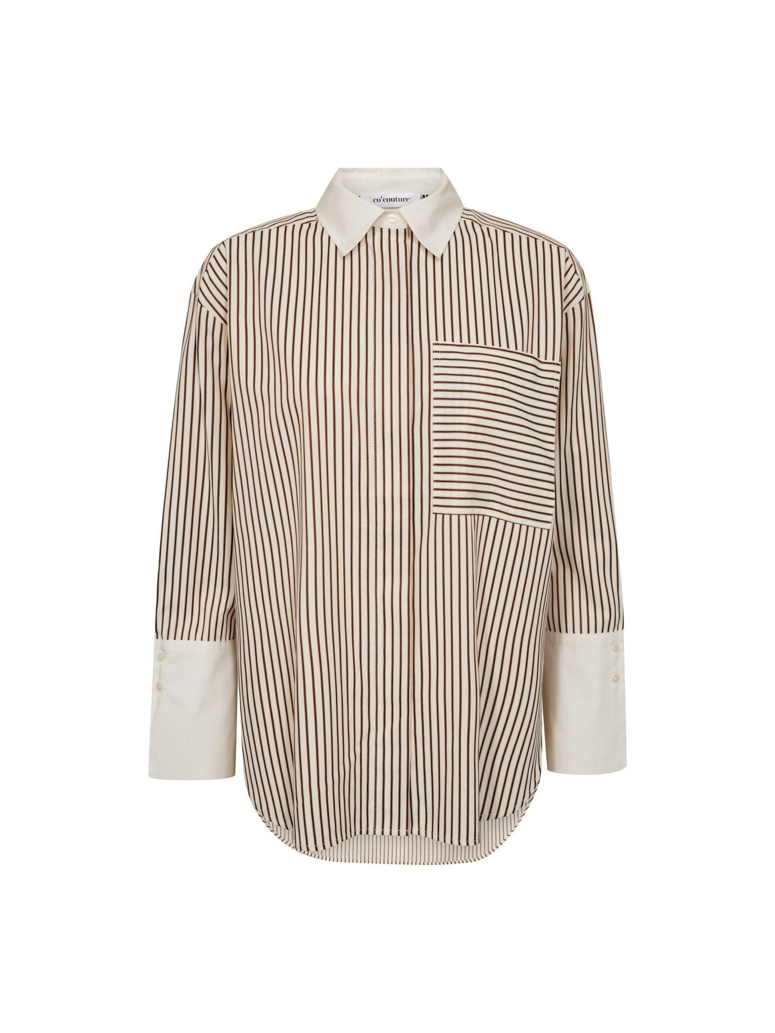 AvaraCC Stripe Shirt - Bone/Brown - Co'couture