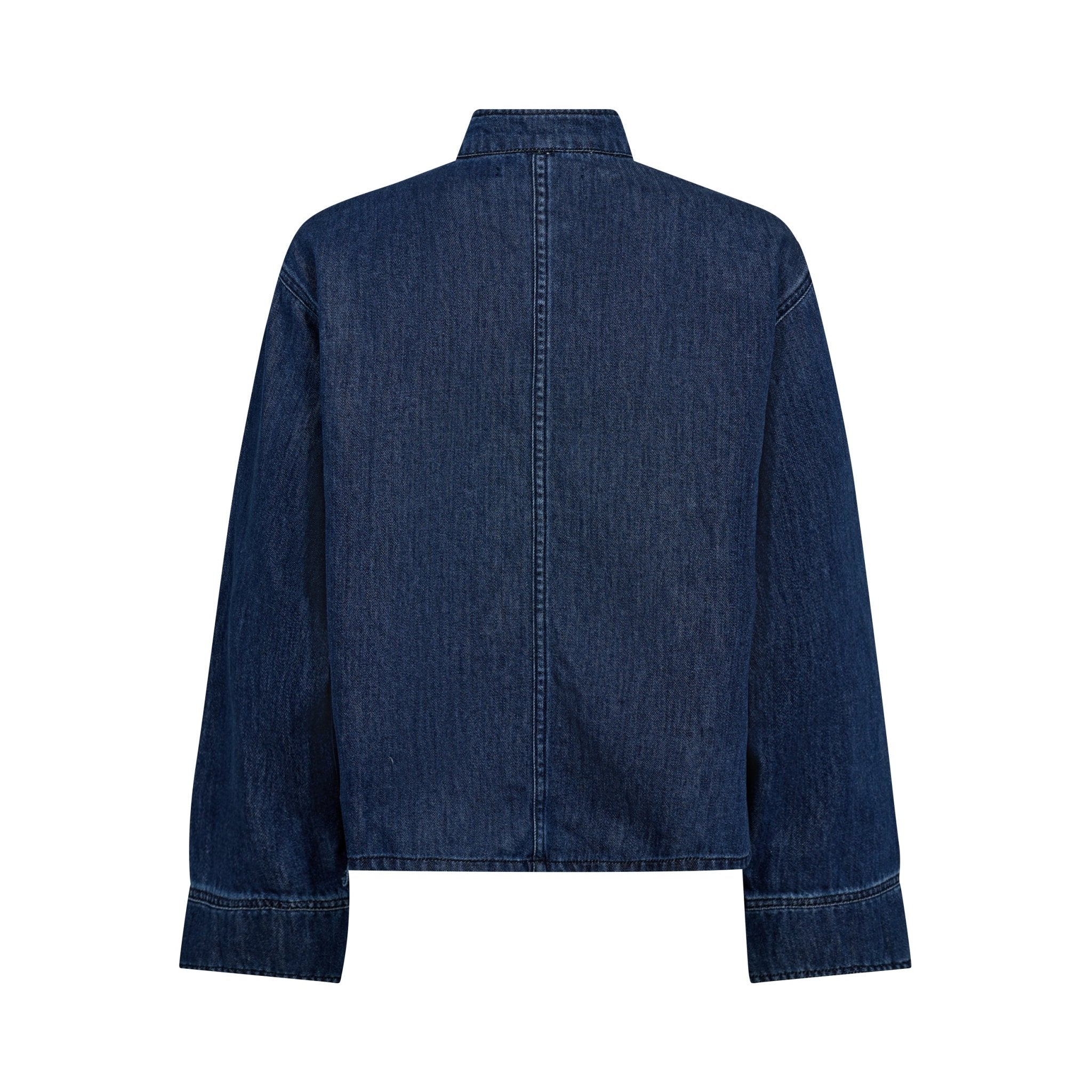 AzminaCC Denim Placket Blouse - Denim blue - Co'couture