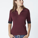 BonnyCC Polo SS Knit - Winered - Co'couture