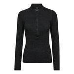 BonnyCC Rib Zip Turtle Knit*OU - Dark Grey - Co'couture