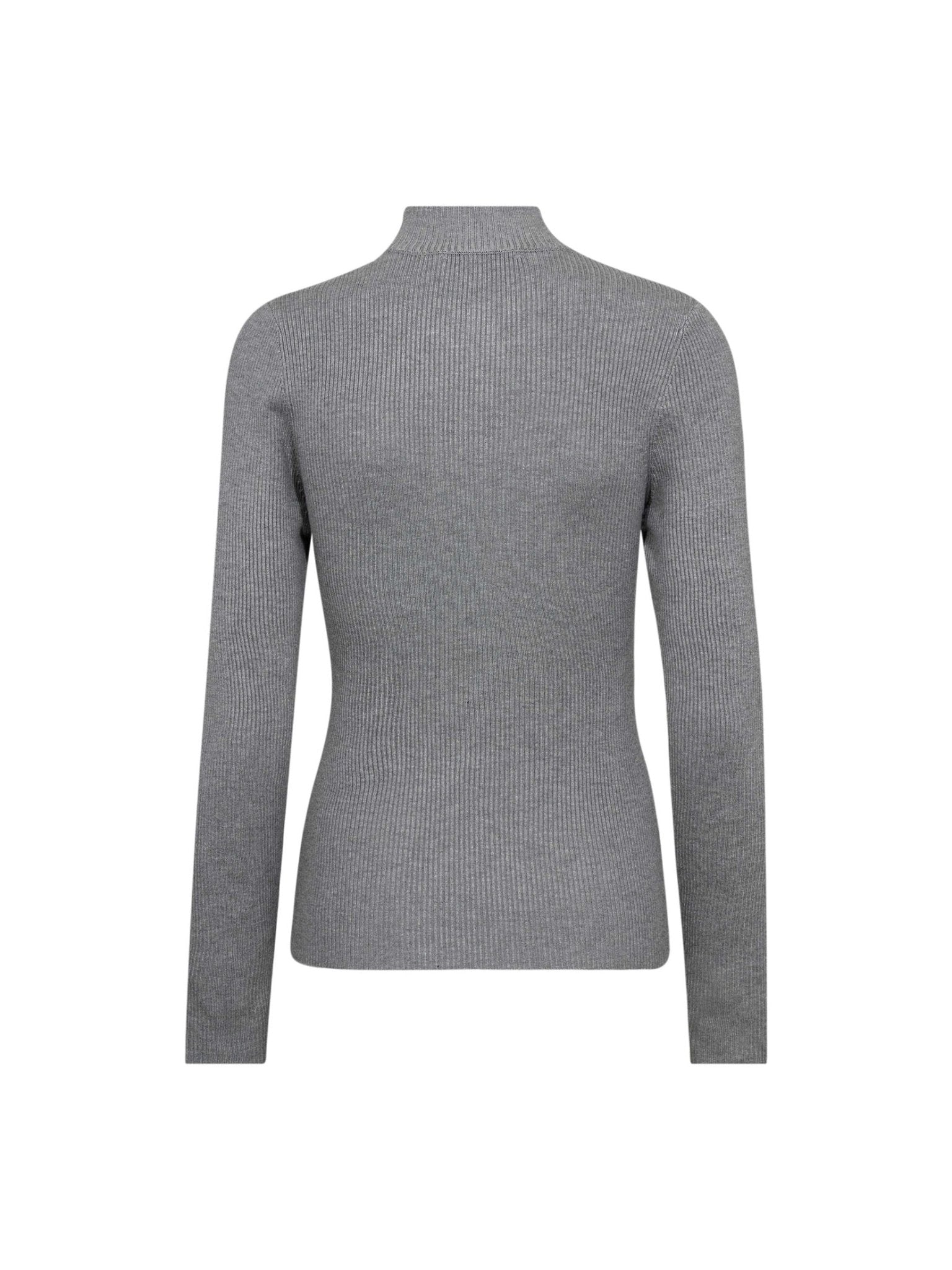 BonnyCC Rib Zip Turtle Knit*OU - Light Grey - Co'couture