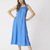 CallumCCSmock Long Strap Dress - New Blue - Co'couture