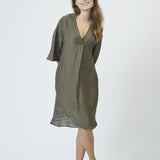 CarynCC Pleat Tunic Dress - Army - Co'couture