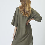 CarynCC Pleat Tunic Dress - Army - Co'couture