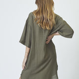 CarynCC Pleat Tunic Dress - Army - Co'couture