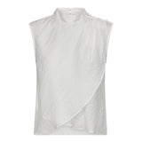 ConnyCC Drape Top - White - Co'couture