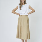CottonCC Crisp Midi Skirt - Khaki - Co'couture