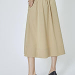 CottonCC Crisp Midi Skirt - Khaki - Co'couture