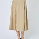 CottonCC Crisp Midi Skirt - Khaki - Co'couture