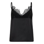 DeniseCC Lace Mix Singlet - Black - Co'couture