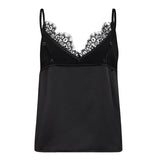 DeniseCC Lace Mix Singlet - Black - Co'couture