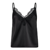 DeniseCC Lace Mix Singlet - Black - Co'couture