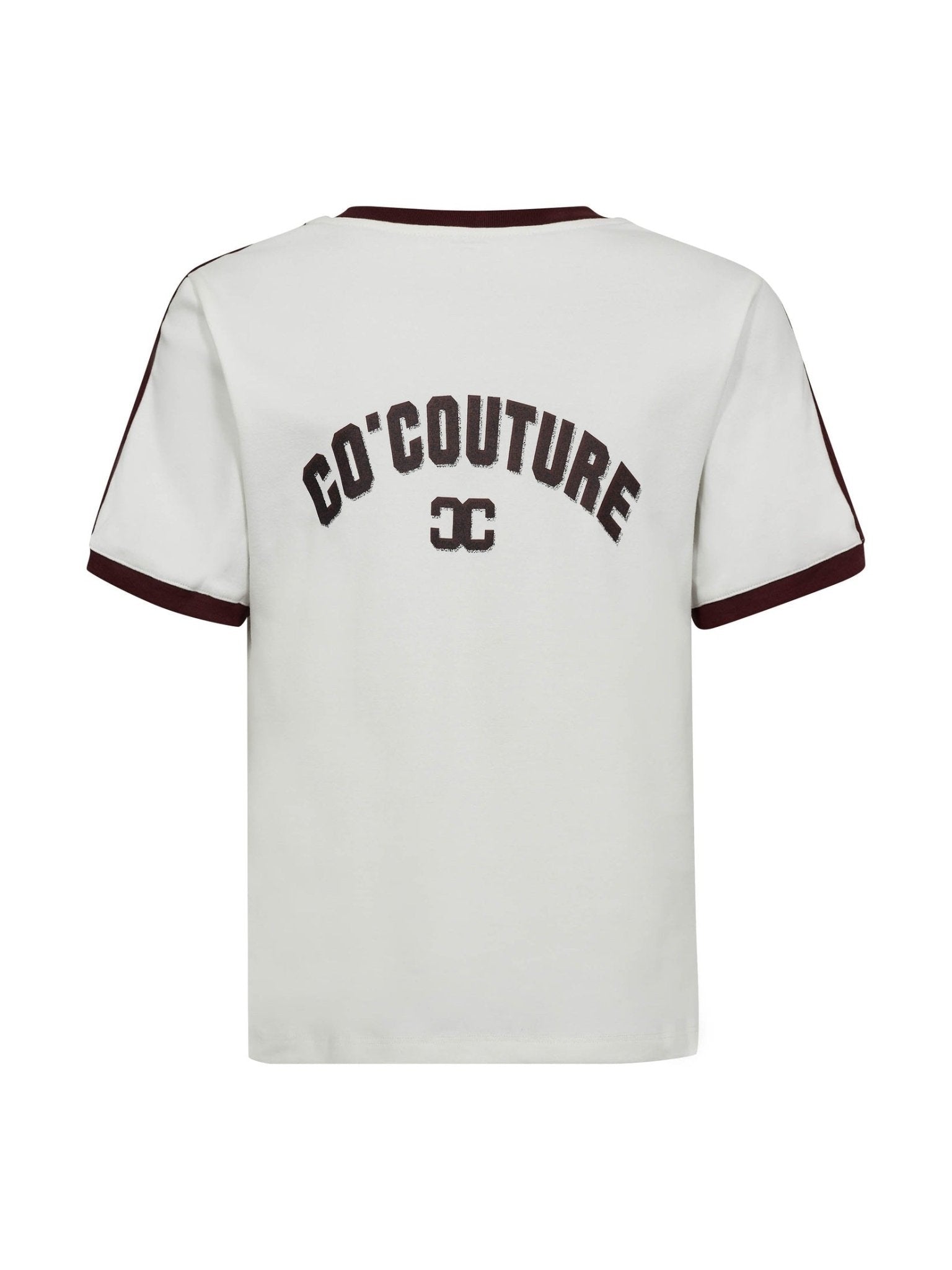 EdgeCC Stripe V - Tee - OffWhite WineRed - Co'couture