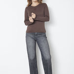 GrannyCC Embroidery LS Tee - Dark Brown - Co'couture