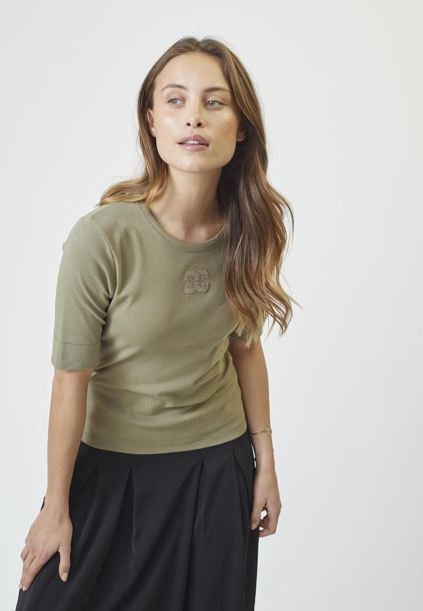 GrannyCC Embroidery SS Tee - Army - Co'couture