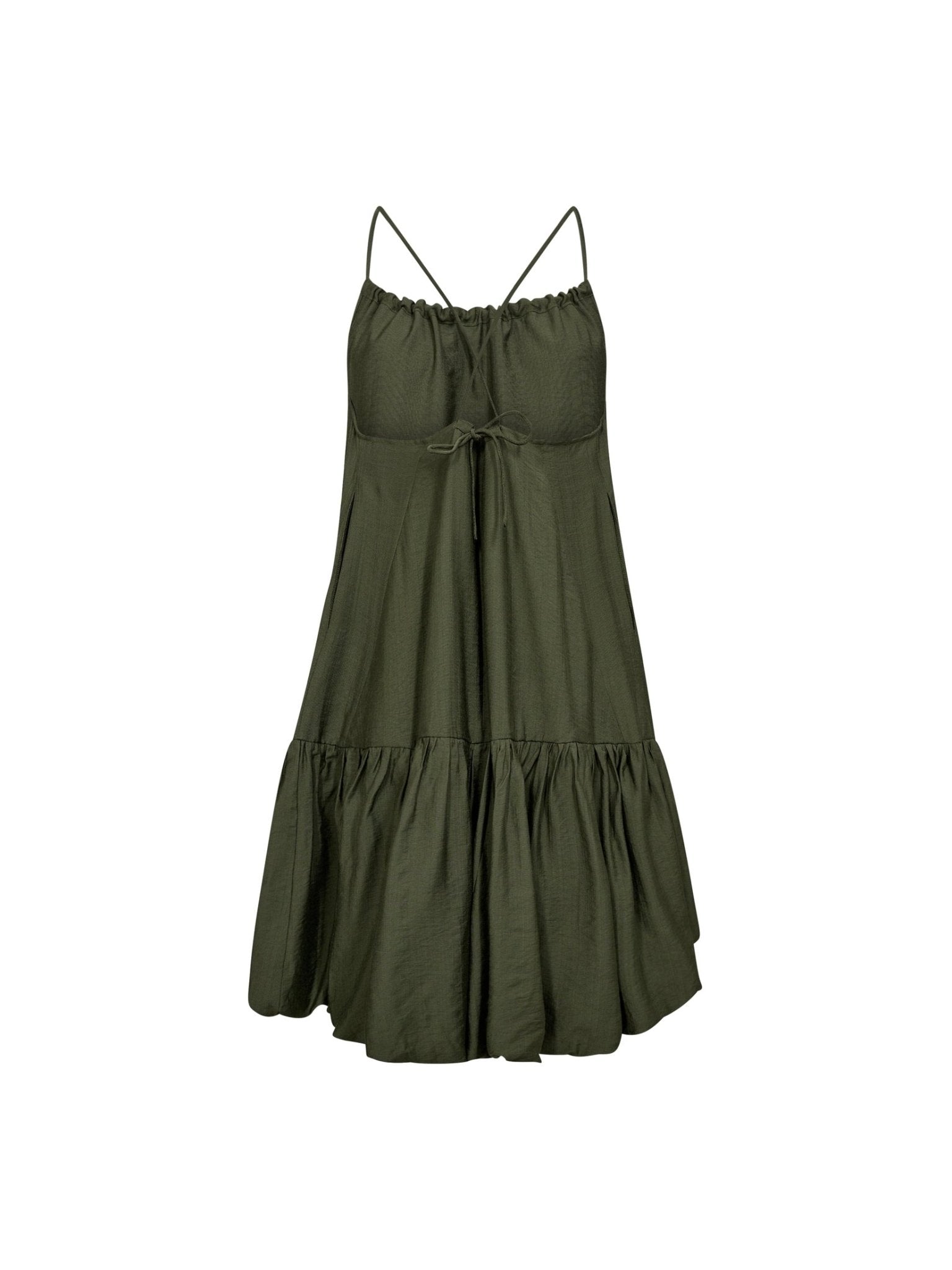 HeraCC Balloon Halter Dress - Army - Co'couture
