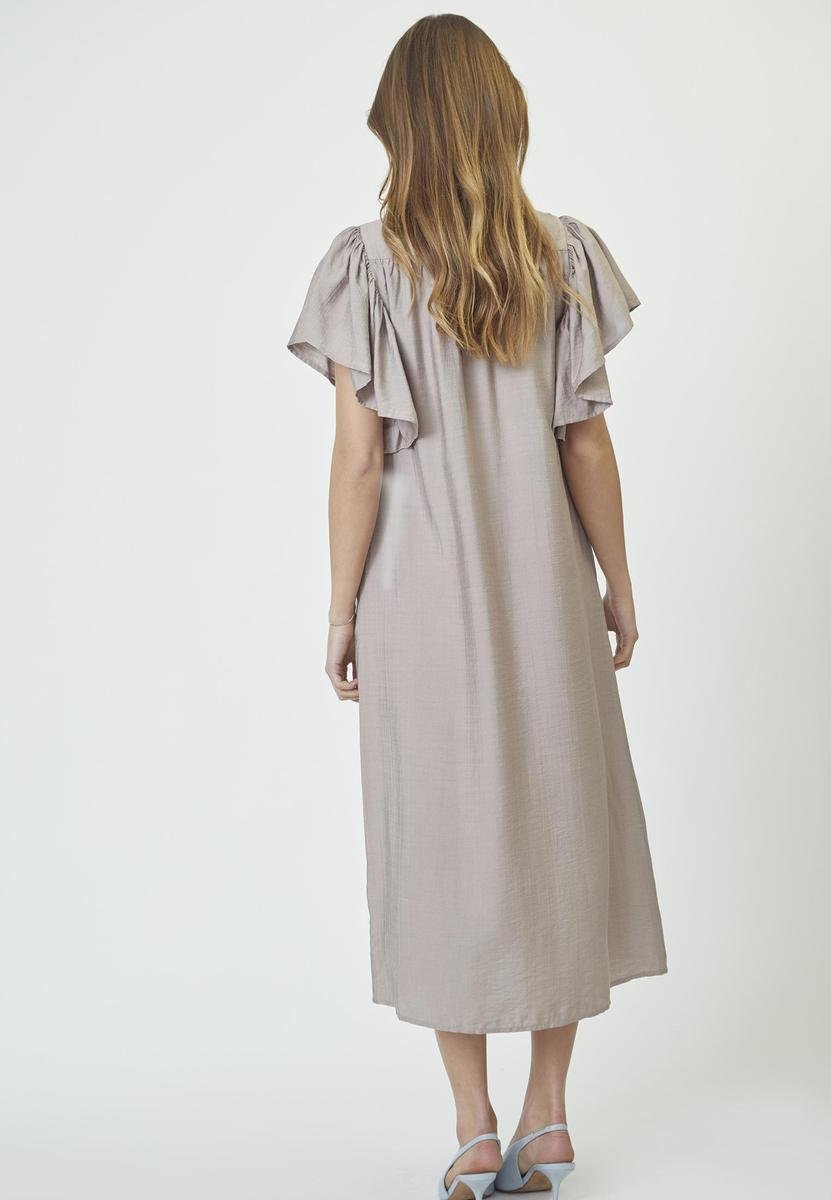 HeraCC SS Frill Dress - Walnut - Co'couture
