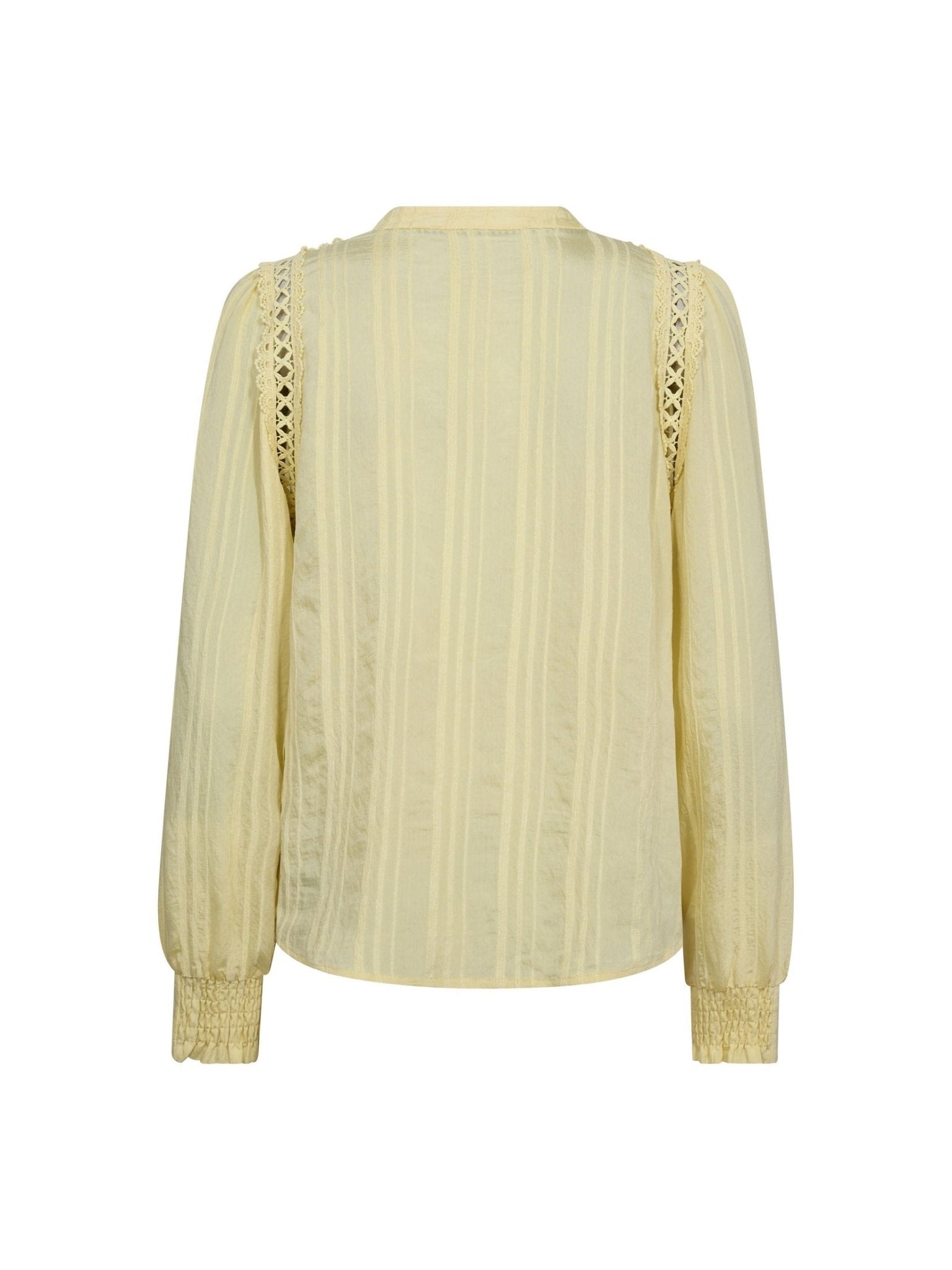 KesiCC Lace V - Shirt - PaleYellow - Co'couture