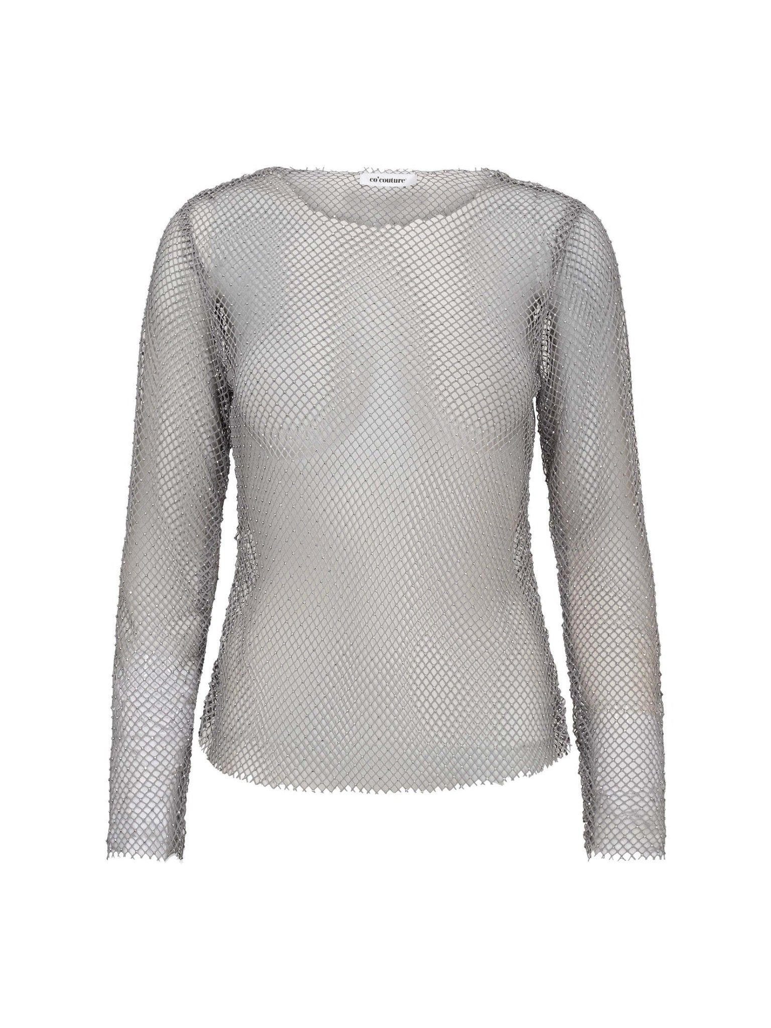 KrystalCC Net Blouse - Silver - Co'couture